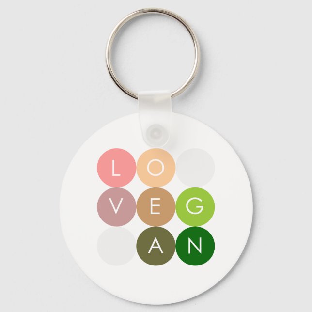 Porte-clés Vegan Dot Love (Recto)
