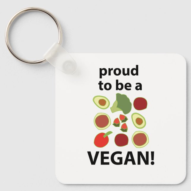 Porte-clés Vegan Fier D'Être Un Végan (Recto)