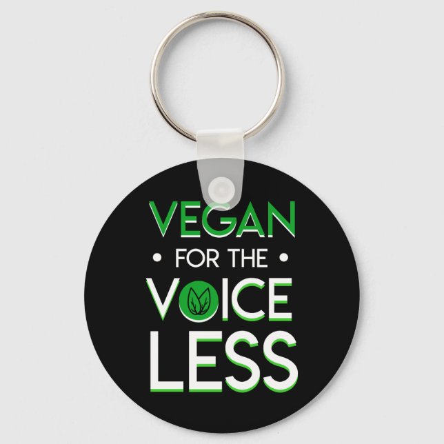 Porte-clés Vegan For The Voiceless Vegetarian Gifts (Recto)