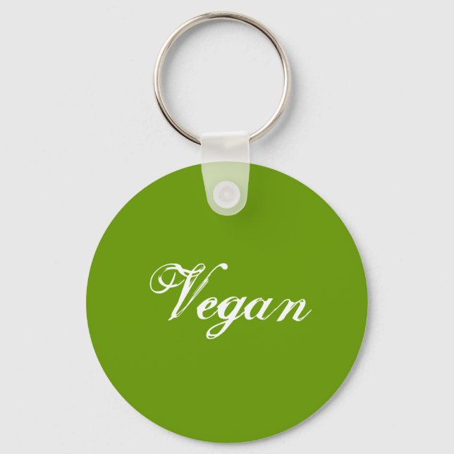 Porte-clés Vegan. Green. Slogan. Custom (Recto)