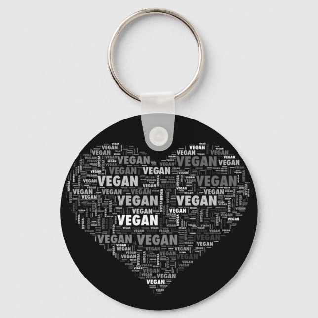 Porte-clés Vegan love heart design (Recto)