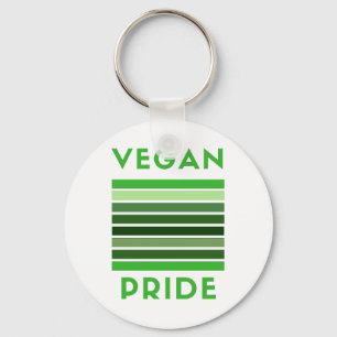 Porte-clés Vegan Pride Flag Button Keychain