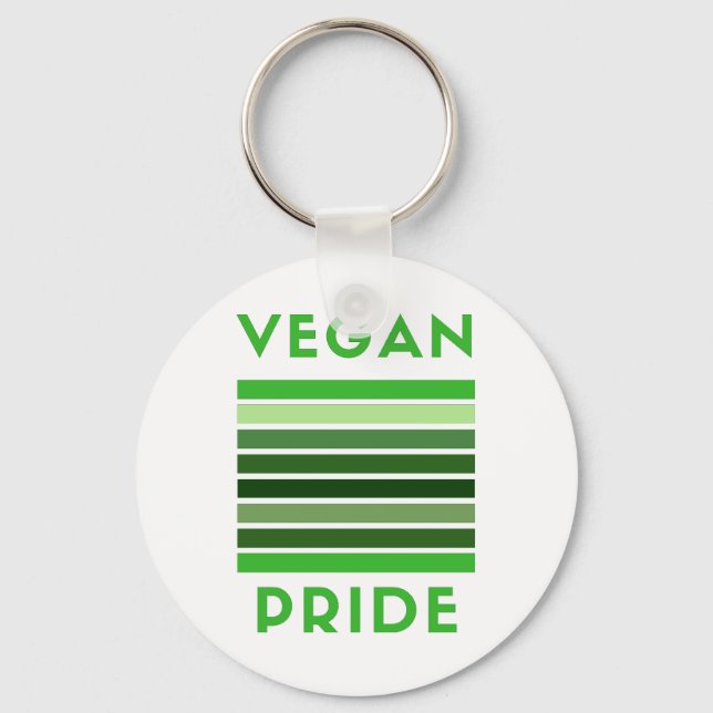 Porte-clés Vegan Pride Flag Button Keychain (Recto)