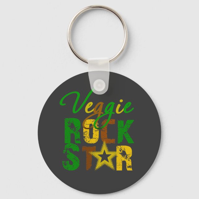 Porte-clés Veggie Rock Star (Recto)