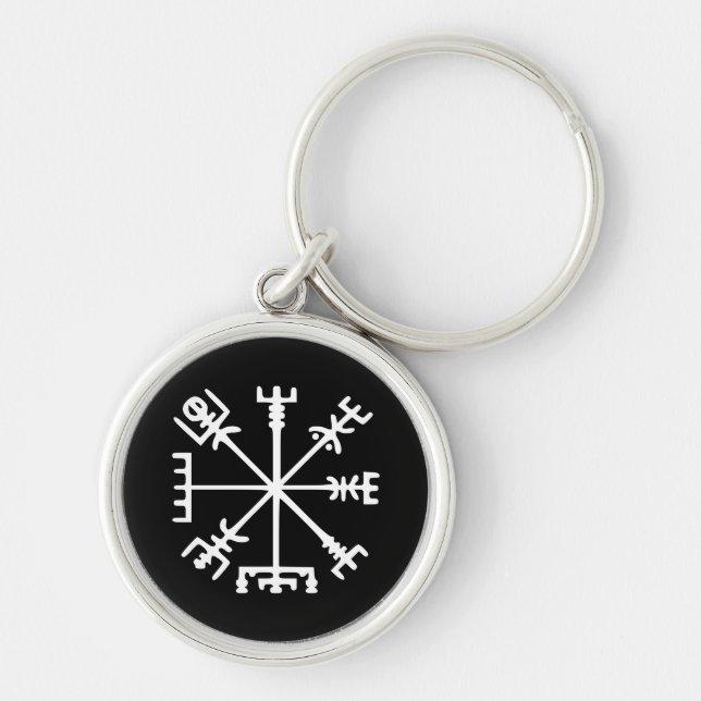 Porte-clés Vegvísir (boussole de Viking) (Devant)
