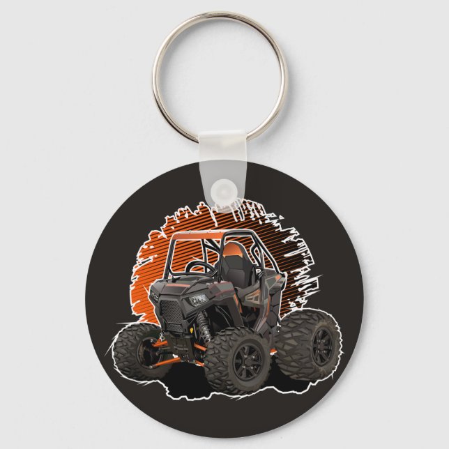 Porte-clés Véhicule tout-terrain UTV de dessin animé (Recto)