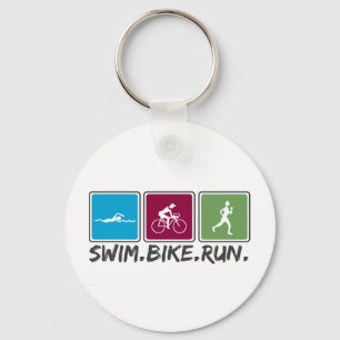 Porte-clés vélo de bain couru (triathlon)