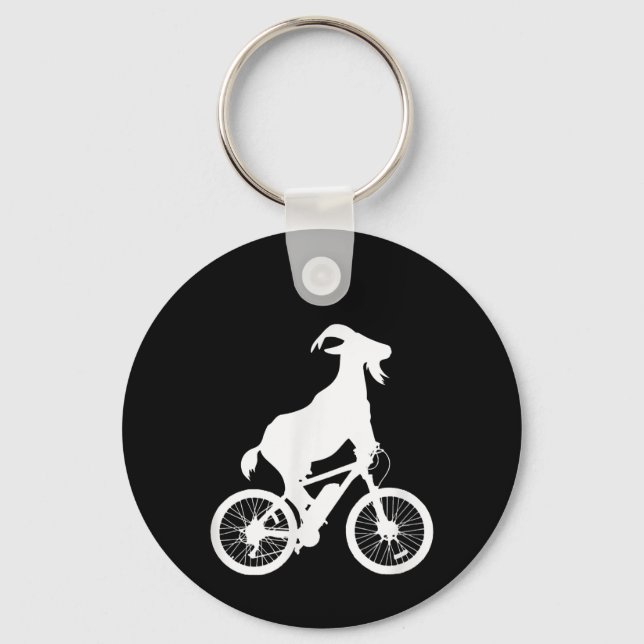 Porte-clés Vélo de chèvre Rider Funny Goat Lover Graphisme (Recto)