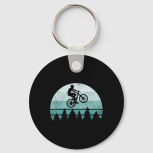 Porte-clés Vélo de montagne rétro vintage vélo coucher de sol