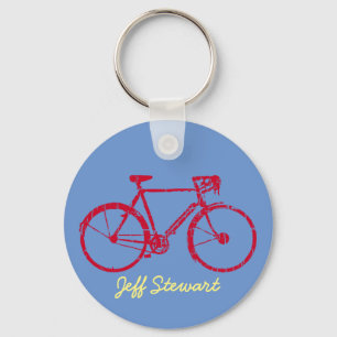 Porte-clés vélo de nom personnalisé