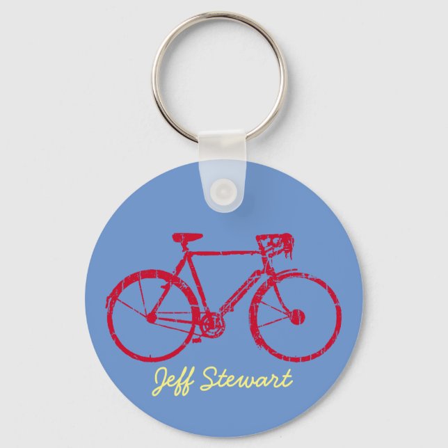 Porte-clés vélo de nom personnalisé (Recto)