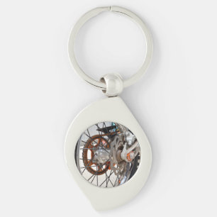 Porte-clés Vélo droit Moto Roue Cogs, Clavier métallique
