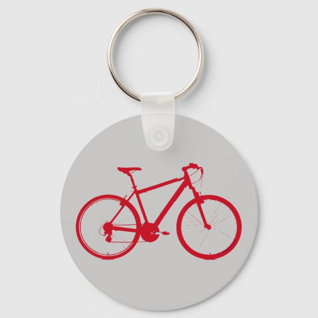 Porte-clés vélo rouge, vélo (Recto)
