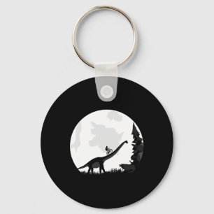 Porte-clés Vélo sur une silhouette de lune de dinosaure Mtb M
