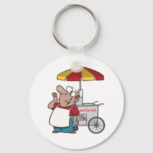 Porte-clés Vendeur de chariots à hot-dogs Vendeur de street f