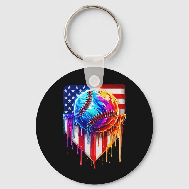 Porte-clés Vendre Ice Cream American Drapeau Drapeau (Recto)