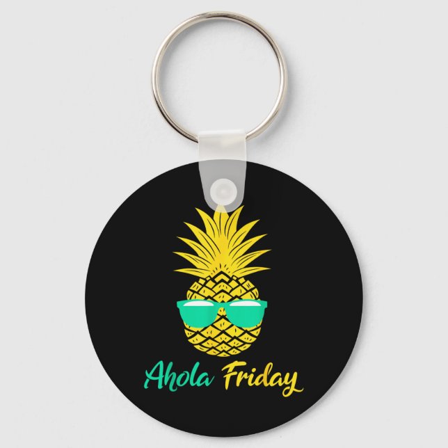 Porte-clés Vendredi Aloha Ananas Eté Fruit Ananas (Recto)