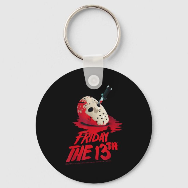 Porte-clés Vendredi Le 13ème Masque Sang Halloween Conception (Recto)