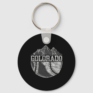 Porte-clés Ventilateur de baseball du Colorado Tee Montagnes