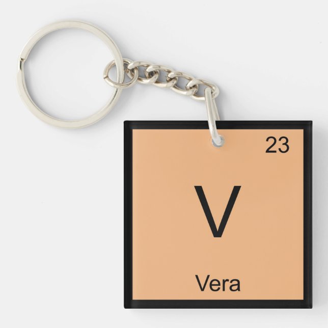 Porte-clés Vera Nom Chimie Élément Tableau Périodique (Devant)