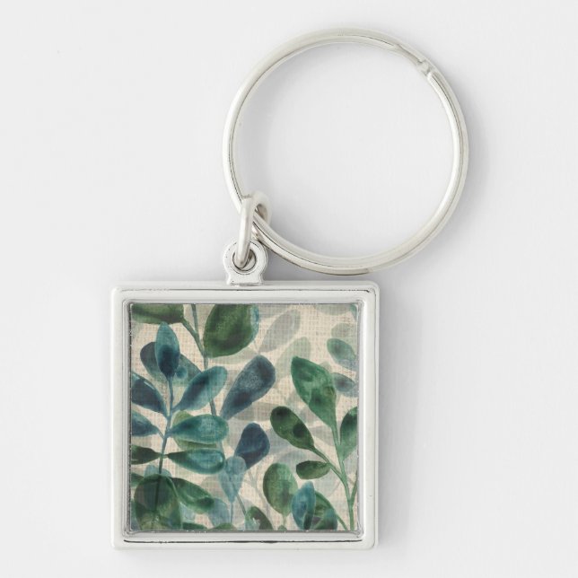 Porte-clés Verdant Sophistication - Tropical Leaves (Devant)
