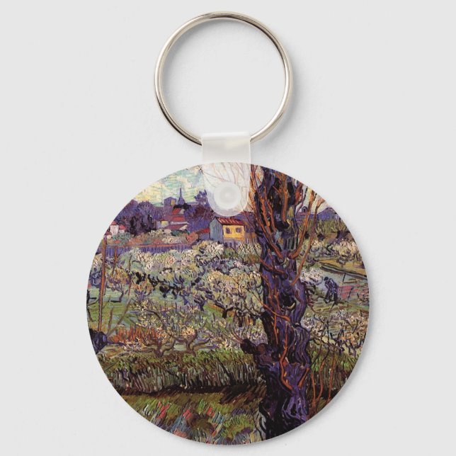 Porte-clés Verger en fleurs, Arles de Vincent van Gogh (Recto)
