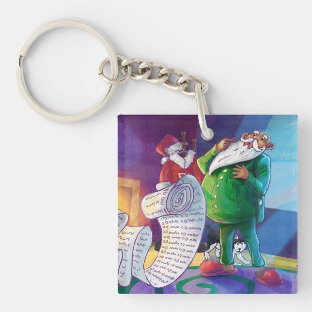 Porte-clés Vérifier deux fois Père Noël (Devant)