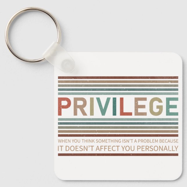 Porte-clés Vérifiez votre privilège (Recto)