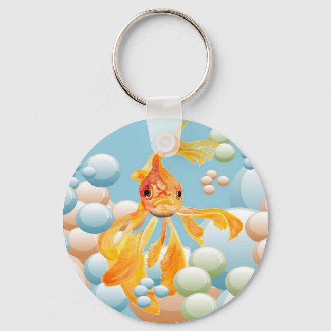 Porte-clés Vermillion Oiseaux Dans L'Eau Bubble Pastel (Recto)