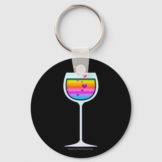 PORTE-CLÉS VERRE À VIN (Recto)