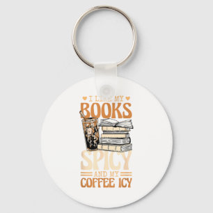 Porte-clés Verre de lunettes littéraire J'aime mes livres Scy