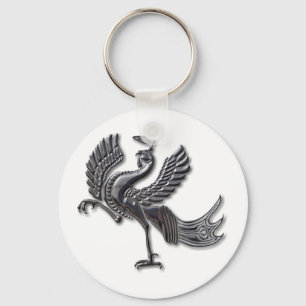 Porte-clés Verre noir Red Bird