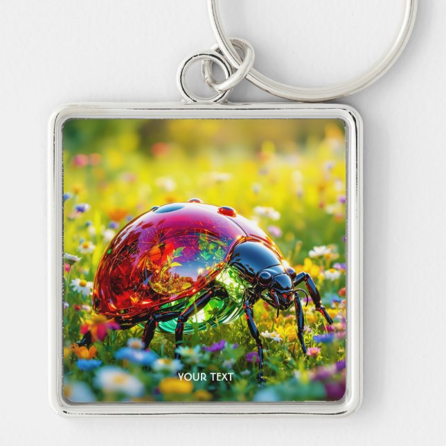 Porte-clés Verre poli Imaginaire fin Ladybug (Devant)