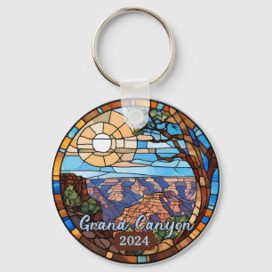 Porte-clés Verre teinté faux Canyon Grand Personnalisé