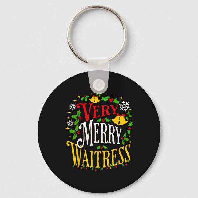Porte-clés Verry Merry Witress Christmas Holiday Server Paja (Recto)