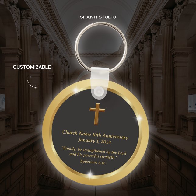 Porte-clés Verset biblique commémoratif de l'événement d'anni (Créateur téléchargé)