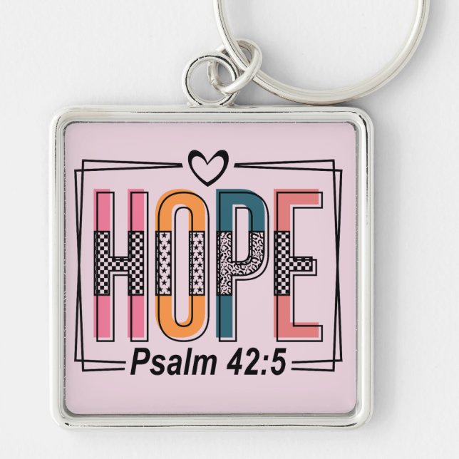Porte-clés Verset biblique d'espoir inspirant (Devant)