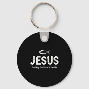 Porte-clés Verset biblique Jean 14_6 Jésus le chemin vérité &