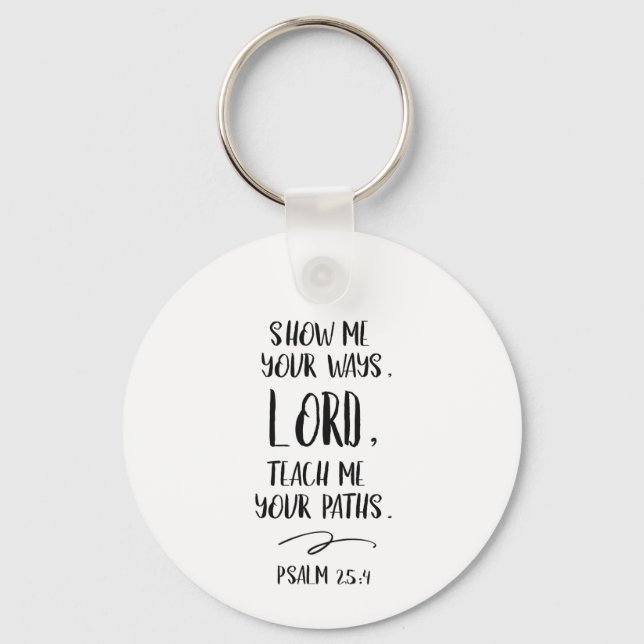 Porte-clés verset de la Bible Psaume (Recto)
