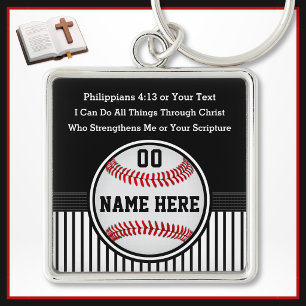 Porte-clés Versets de la Bible pour les joueurs de baseball, 