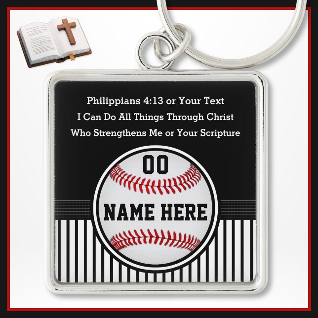 Porte-clés Versets de la Bible pour les joueurs de baseball,  (Créateur téléchargé)