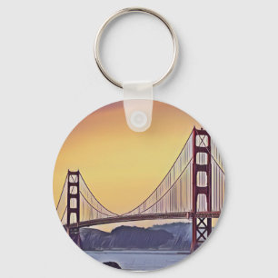 Porte-clés Version artistique du clé du pont Golden Gate