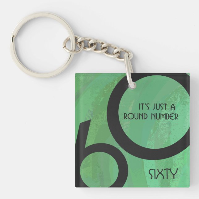 Porte-clés Vert 60 Décennie Anniversaire (Devant)