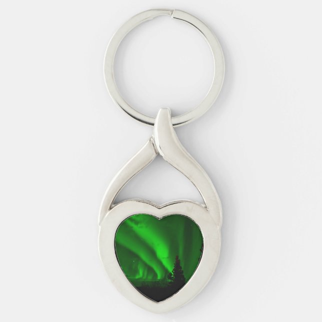Porte-clés vert aurora-boréal (Devant)