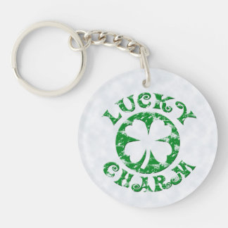 Porte-clés Vert/Blanc Vintage Lucky Charme
