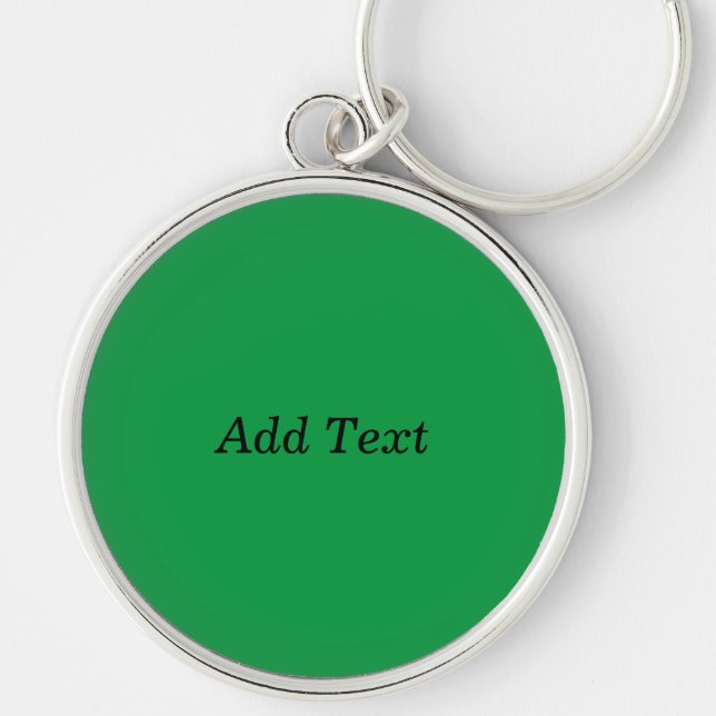 Porte-clés Vert Créer votre propre bouton Ajouter du texte (Devant)