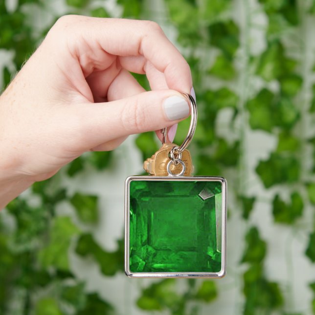 Porte-clés Vert Émeraude (main)