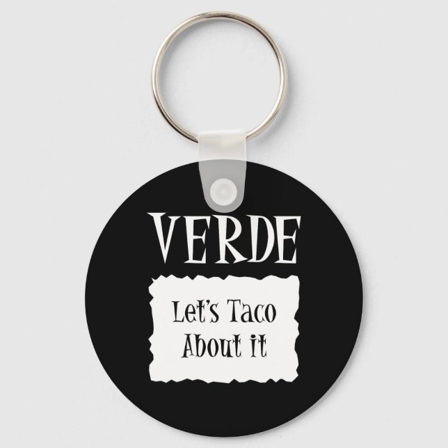 Porte-clés Vert - Paquet chaud Halloween Costume Taco (Recto)