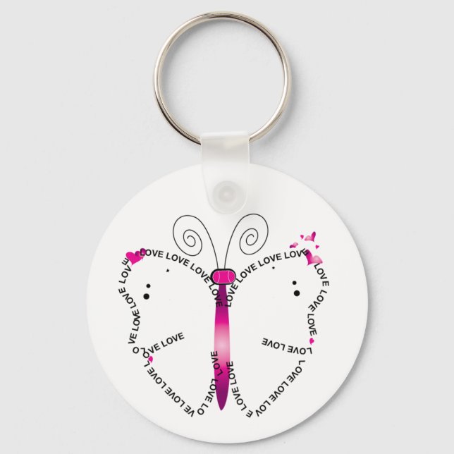 Porte-clés Vertus papillon (Recto)