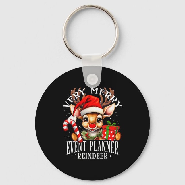 Porte-clés Very Merry Event Planner Reindeer Matching Christm (Recto)